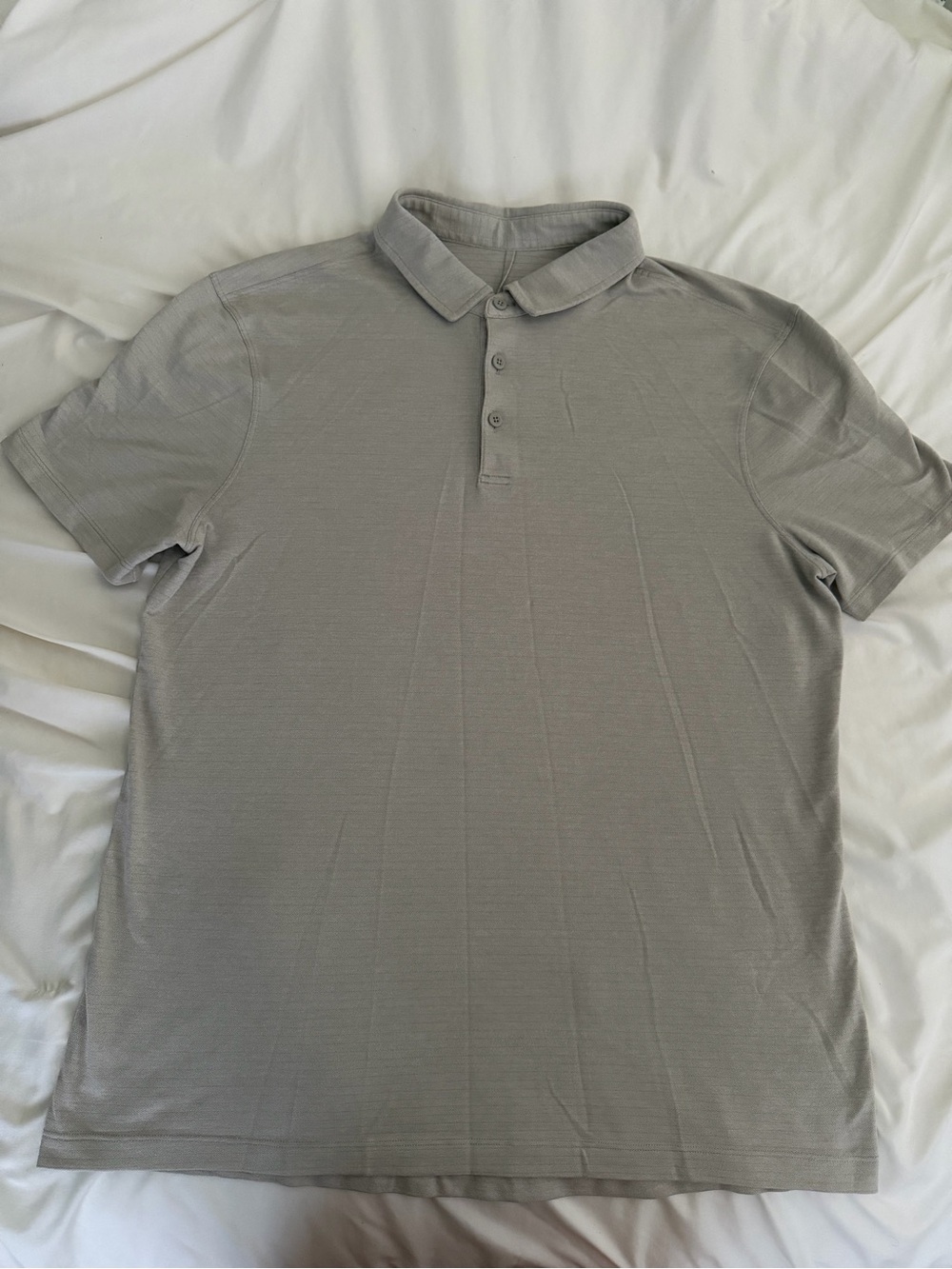 Lululemon Gray Polo Shirt